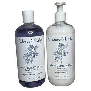 Crabtree & Evelyn Nantucket Briar Bath & Shower Gel & Body Lotion Gift Set 16.9